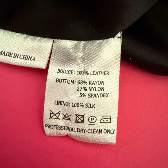 Catherine Deane Bronze Leather Midi Dress – Vintage-Inspired, Size 6 - Picture 10 of 12